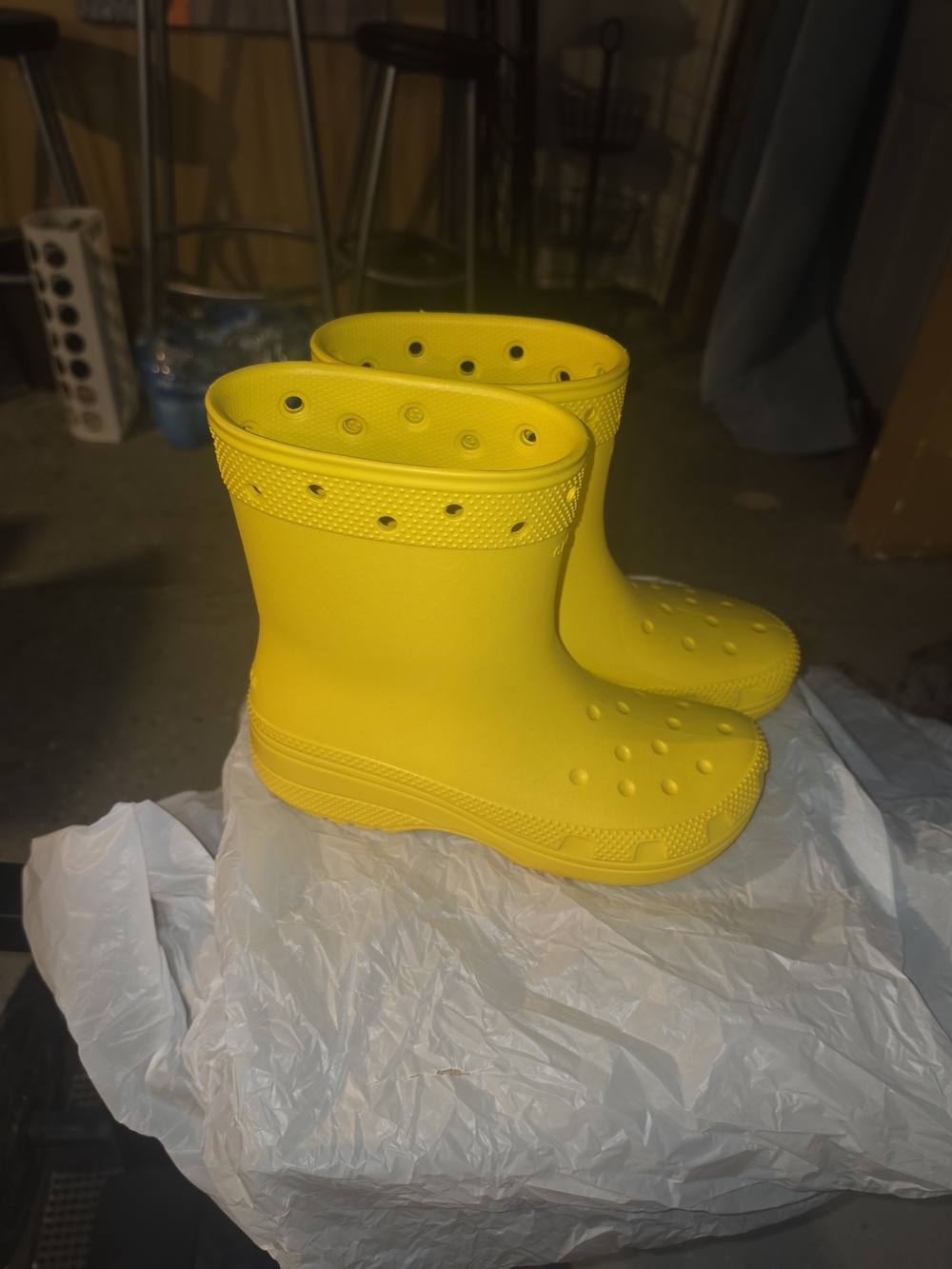 Women Yellow Waterproof Rain Boots